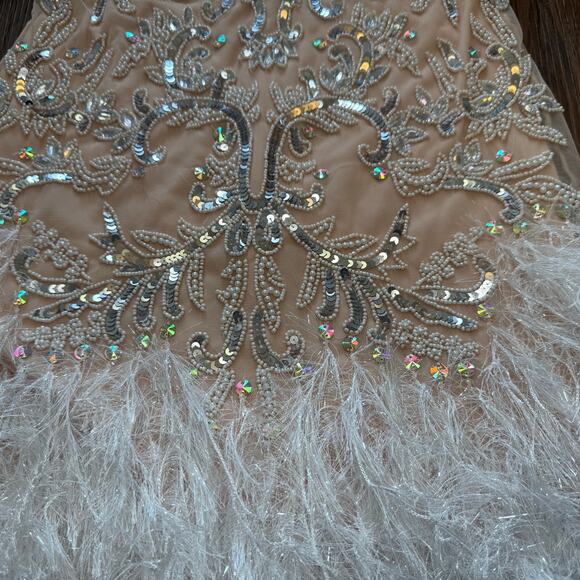 ASOS Beige Sequin Mini Dress - Picture 9 of 16